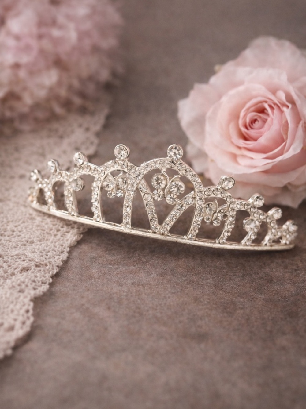 Rhinestone Butterfly Tiara Headband Bridal Prom Crown